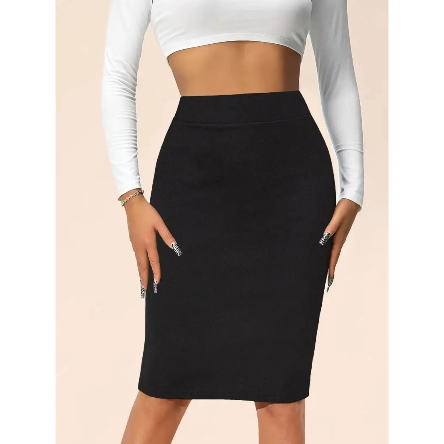 Fashionable Pencil Skirt Versatile Bodycon Skirt Spring 2026 Neutral Other Material Other Processed Skirt for Women
Fashionable Pencil Skirt Versatile Bodycon Skirt Spring 2026 Neutral Other Material Other Processed Skirt for Women