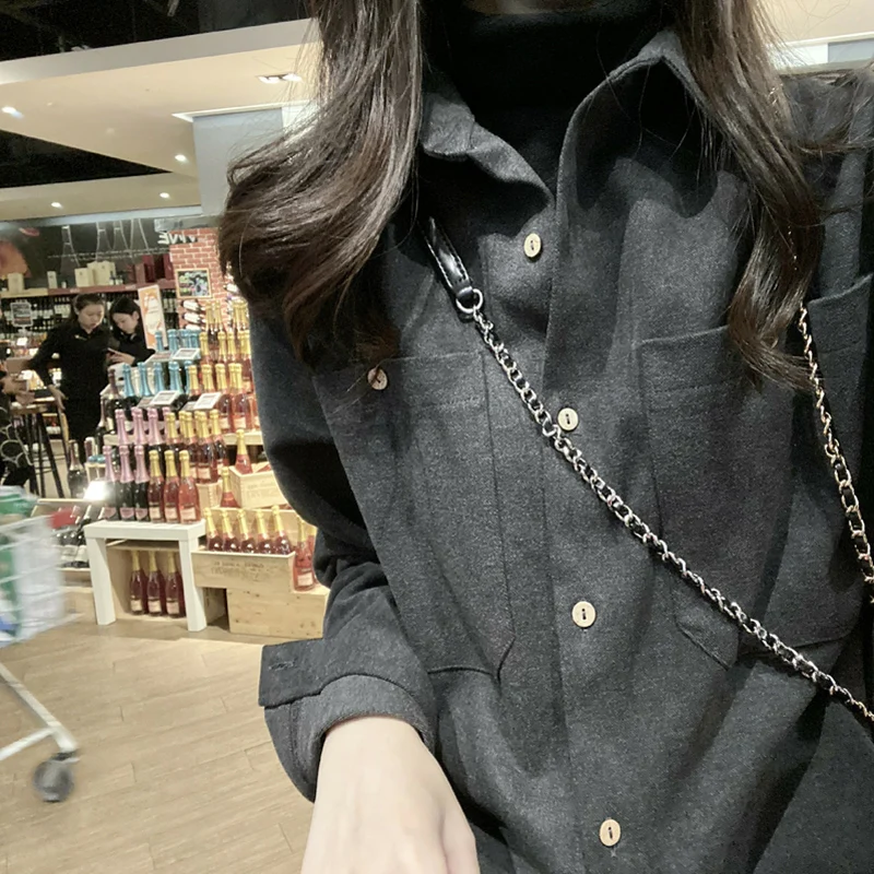 Retro Color Fleece Lined Thickened Loose Women's Shirt Autumn Winter Outerwear Korean Style Collar Long S...
Retro Color Fleece Lined Thickened Loose Women's Shirt Autumn Winter Outerwear Korean Style Collar Long S...