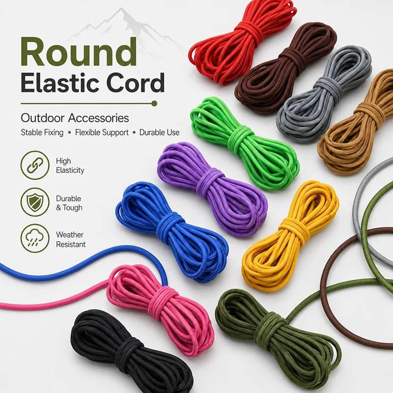 10/20Meters 5mm Color Round Elastic Cord for Sports Backpack Gear Outdoor Camping Drawstring Repair Rope Material Roll Supplies
10/20Meters 5mm Color Round Elastic Cord for Sports Backpack Gear Outdoor Camping Drawstring Repair Rope Material Roll Supplies