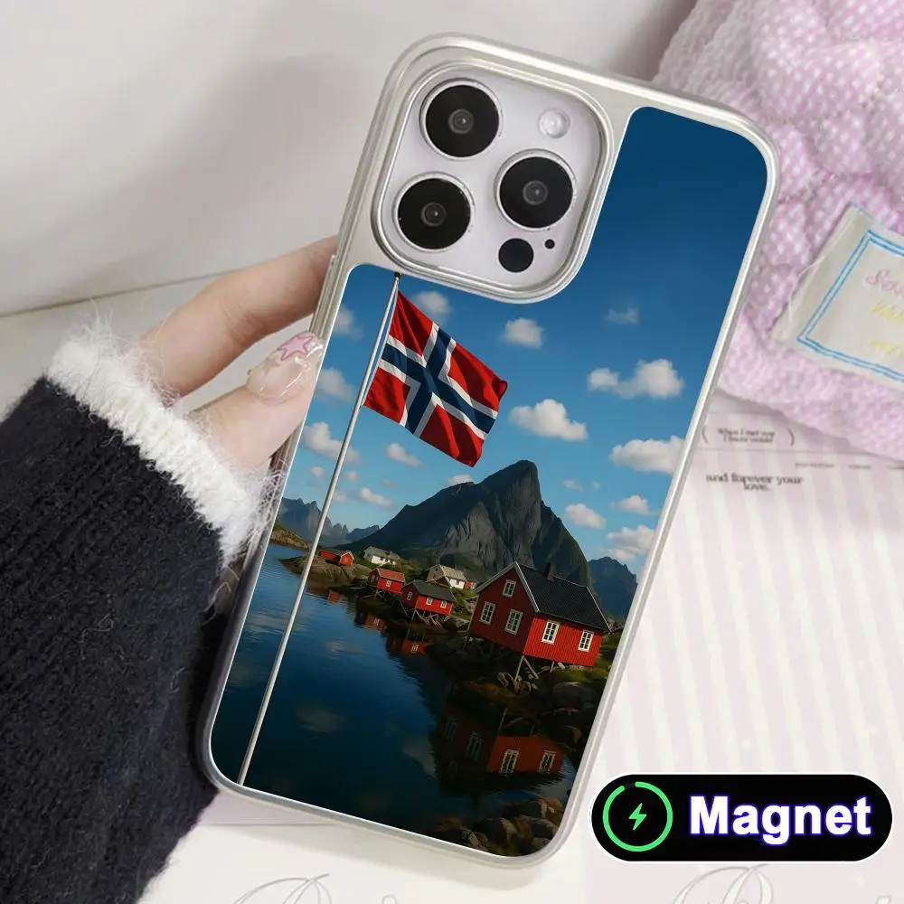 Norway Flag Phone Case for iPhone 17 16 15 14 13 12 11 Air Pro Max Plus Electroplated Silver Magnet Cover
Norway Flag Phone Case for iPhone 17 16 15 14 13 12 11 Air Pro Max Plus Electroplated Silver Magnet Cover