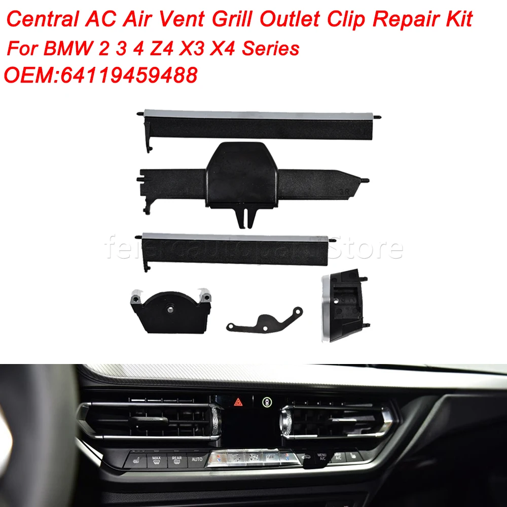 64119459488 Central AC Air Conditioning Vent Grill Outlet Clip Repair Kit For BMW 2 3 4 Z4 X3 X4 Series F40 F44 G20 G26 G01 G02
64119459488 Central AC Air Conditioning Vent Grill Outlet Clip Repair Kit For BMW 2 3 4 Z4 X3 X4 Series F40 F44 G20 G26 G01 G02