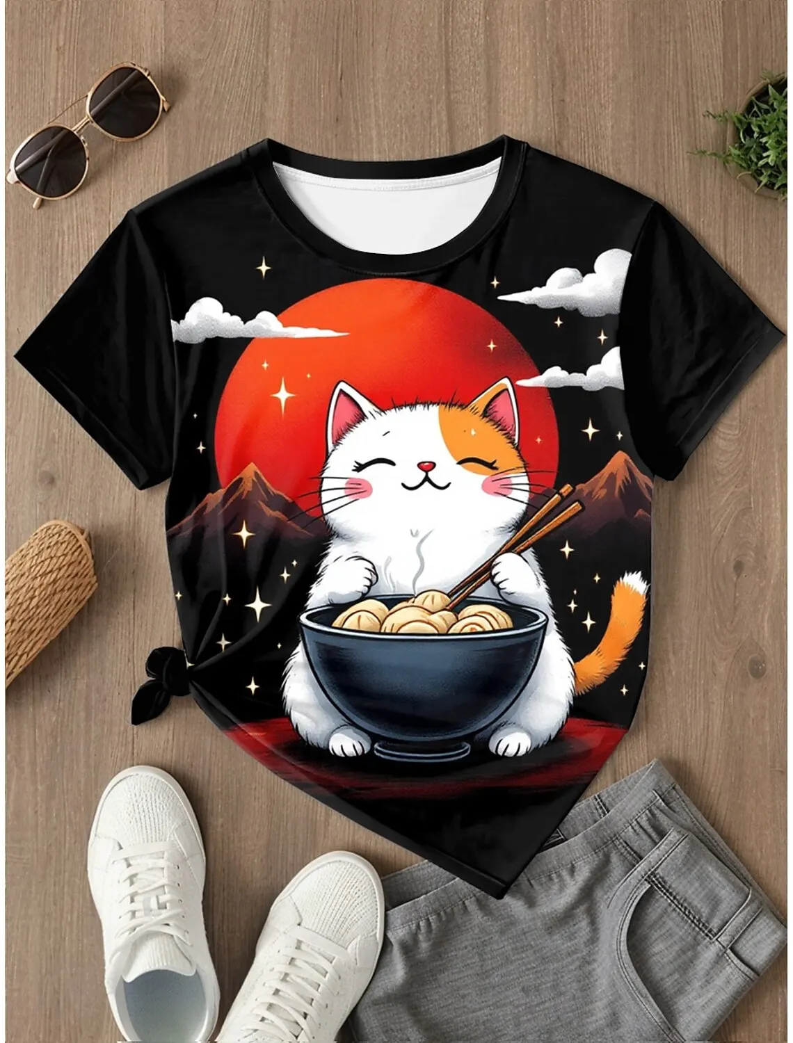 Women's Funny Cat 3D Prints T-Shirt Short Sleeve Tees Tops 3D Prints Crew Neck T- Shirts Summer Casual Women's Clothing Apparel
Women's Funny Cat 3D Prints T-Shirt Short Sleeve Tees Tops 3D Prints Crew Neck T- Shirts Summer Casual Women's Clothing Apparel