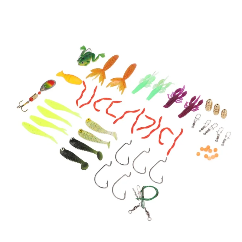 52Pcs/Set Metal Fishing Lure Bait Set Crankbait Connector Jig Hooks Fishing Gear Lures Kit
52Pcs/Set Metal Fishing Lure Bait Set Crankbait Connector Jig Hooks Fishing Gear Lures Kit