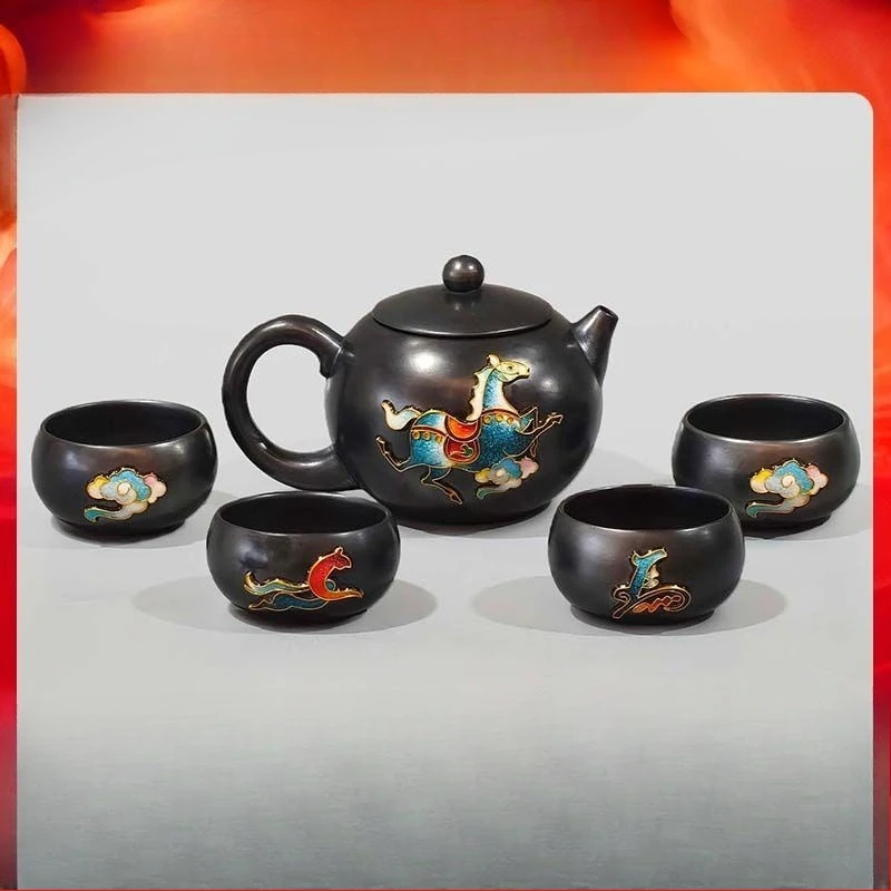 Black pottery tea set, silk merchandise practical gifts for leaders to send customers
Black pottery tea set, silk merchandise practical gifts for leaders to send customers