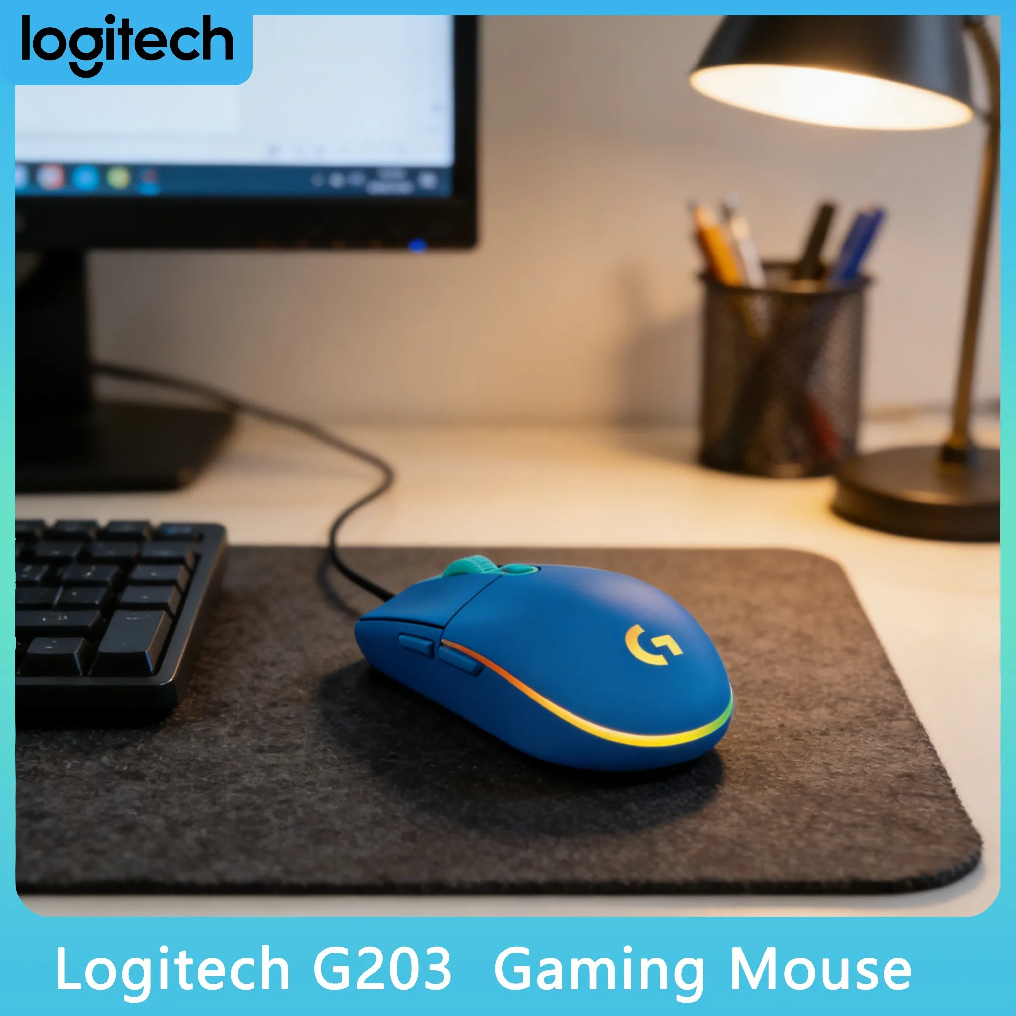 Игровая мышь Logitech G203 с противоскользящими боковыми накладками для надежного захвата
Игровая мышь Logitech G203 с противоскользящими боковыми накладками для надежного захвата