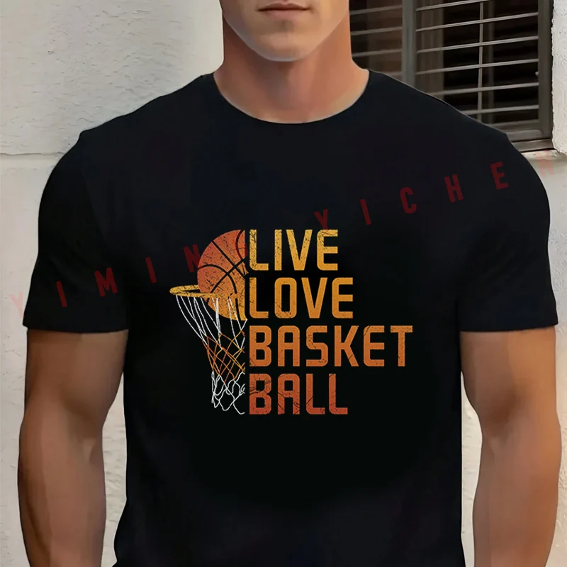 Men's Summer Cotton T-shirt Live Love Basket Ball Basketball Design Motorcycle Tee Casual Short-sleeve Motorbike Cycling Top
Men's Summer Cotton T-shirt Live Love Basket Ball Basketball Design Motorcycle Tee Casual Short-sleeve Motorbike Cycling Top