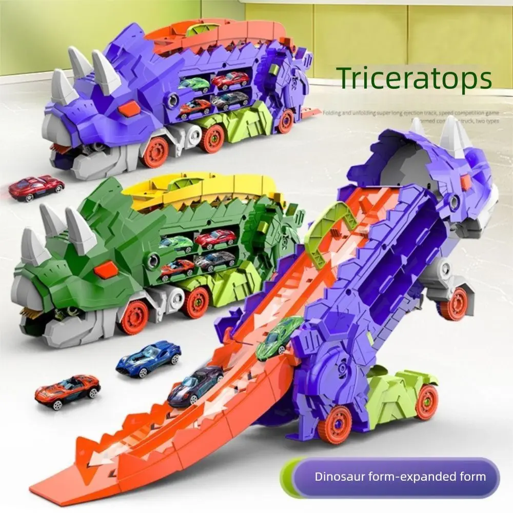 New Plastic Dinosaur Transporter Car Deformation With Car Triceratops Truck Toys Foldable Car Model Kid
New Plastic Dinosaur Transporter Car Deformation With Car Triceratops Truck Toys Foldable Car Model Kid