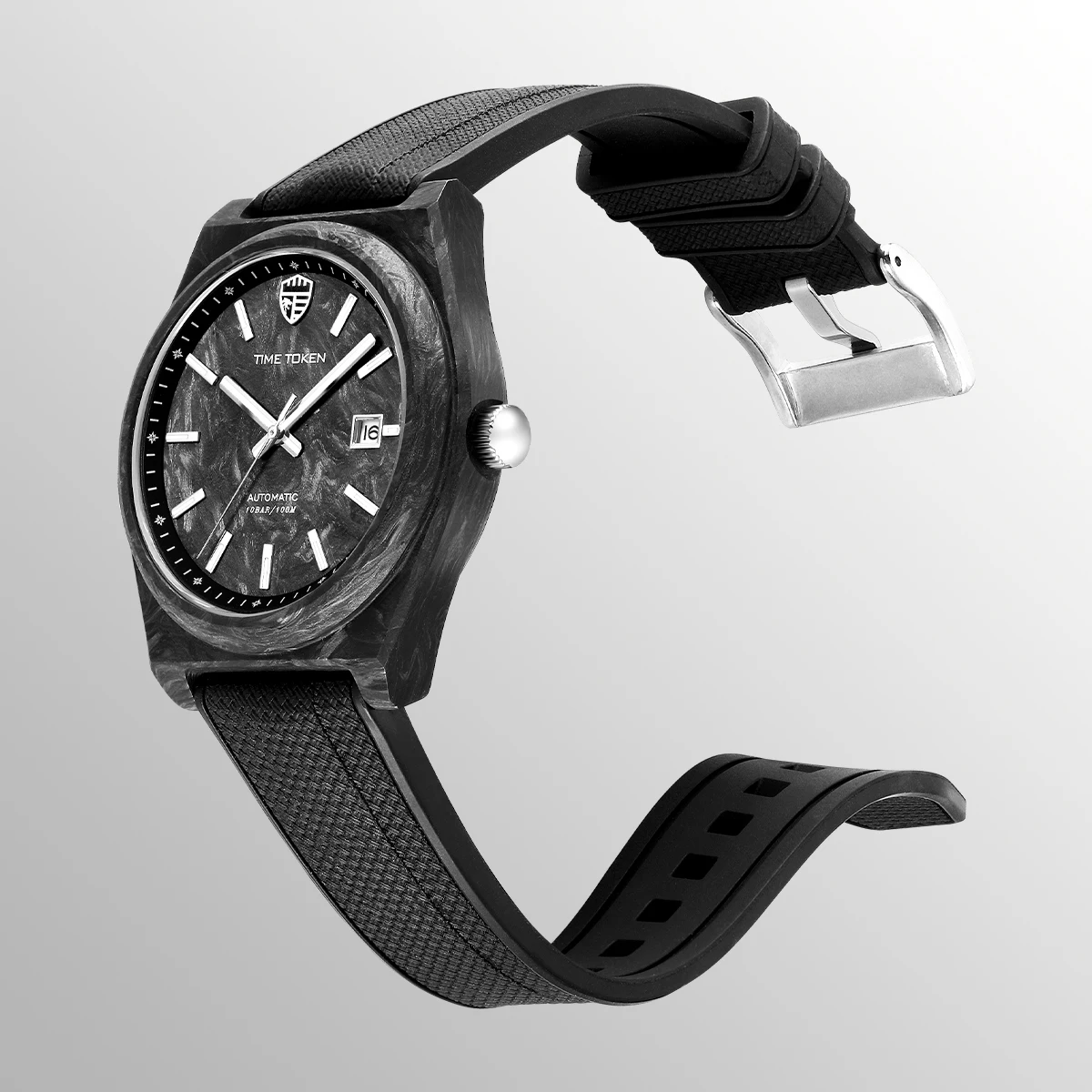Часы TIME TOKEN Limited Edition: Мужские автоматические механические часы из карбонового волокна, 41 мм, с люминесцентным волшебным календарем, механизм Miyota 8215
Часы TIME TOKEN Limited Edition: Мужские автоматические механические часы из карбонового волокна, 41 мм, с люминесцентным волшебным календарем, механизм Miyota 8215