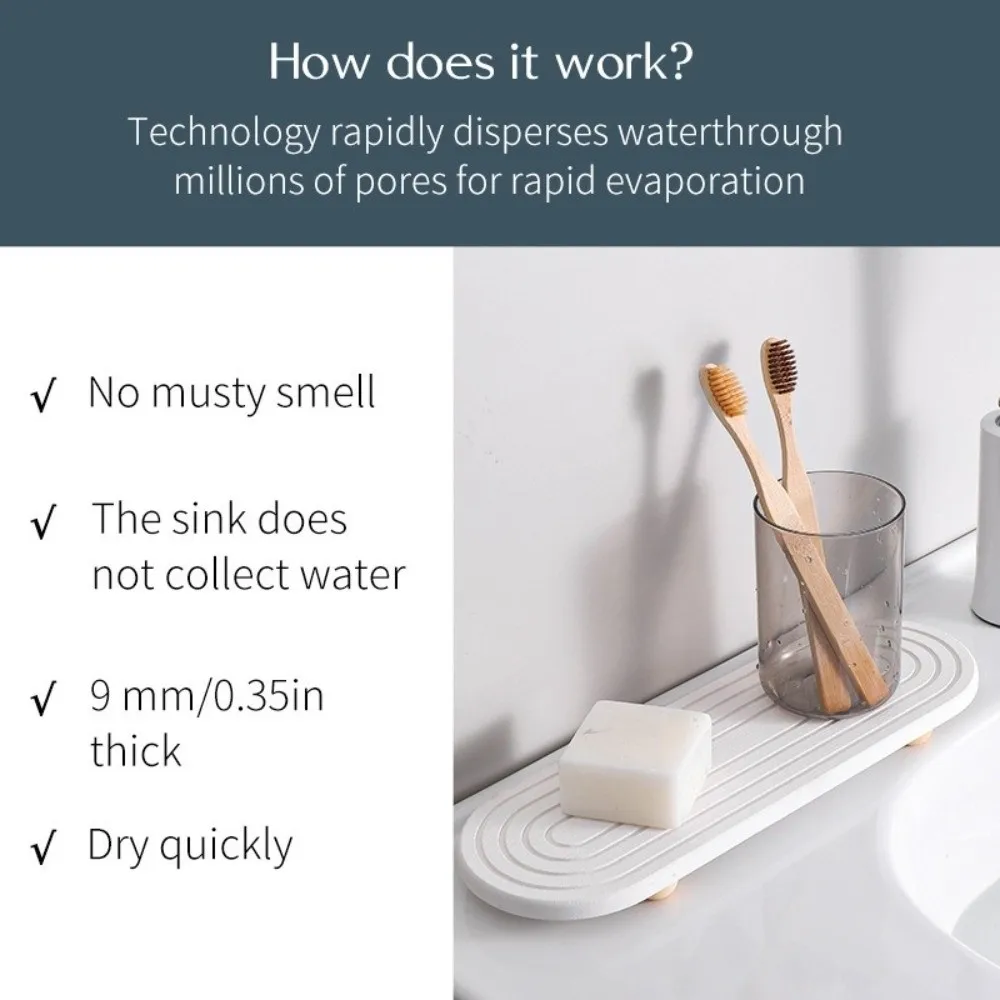 Multifunctional Non Slip Diatom Mud Sink Tray Diatomaceous Molds Resistant Quick Drying Tray Instant Dry Draining Board Bathroom
Multifunctional Non Slip Diatom Mud Sink Tray Diatomaceous Molds Resistant Quick Drying Tray Instant Dry Draining Board Bathroom