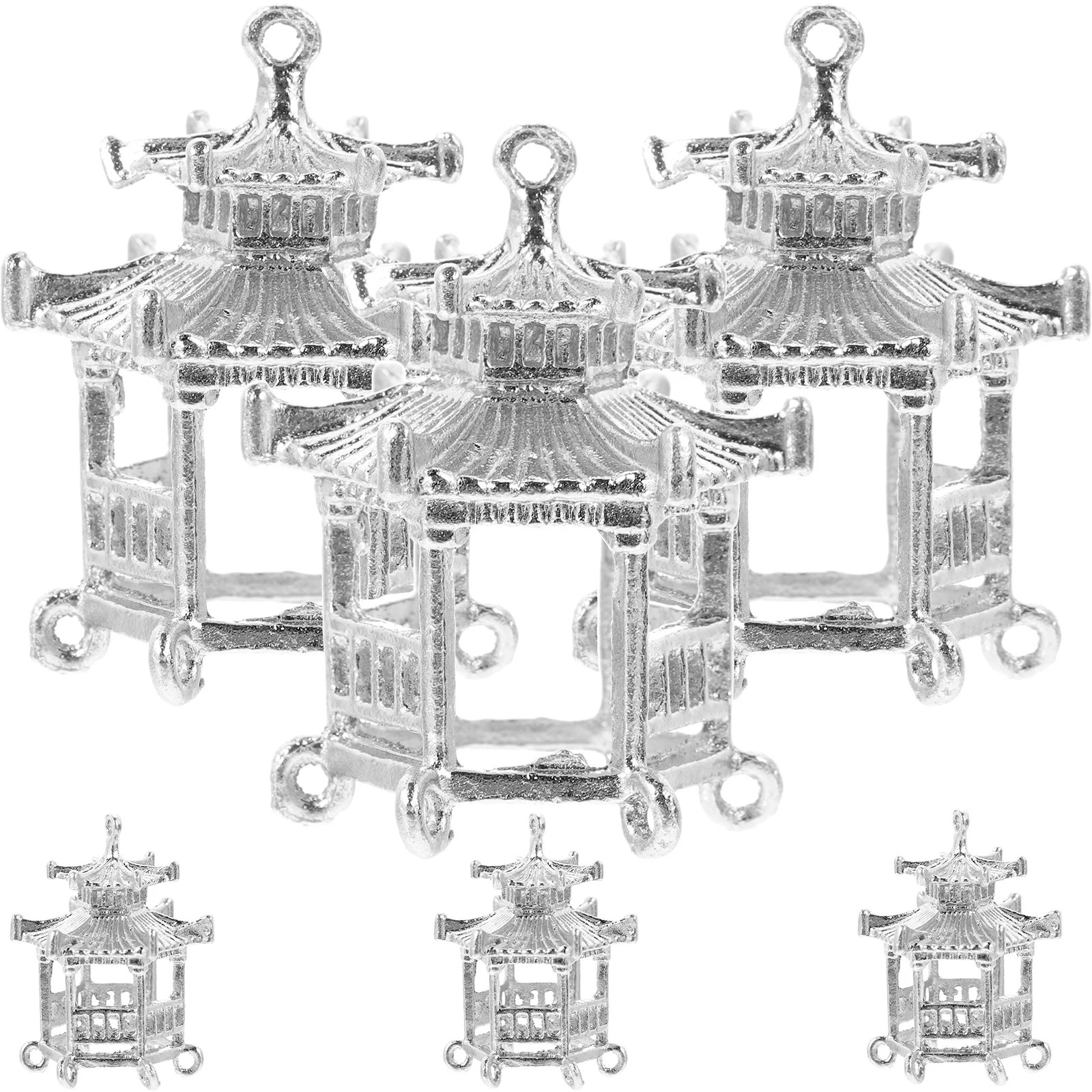 6 Pcs Vintage Alloy Pavilion Necklace Charms DIY Earring Dangle Bracelet Pendant Jewelry Making Supplies Lightweight Accessories
6 Pcs Vintage Alloy Pavilion Necklace Charms DIY Earring Dangle Bracelet Pendant Jewelry Making Supplies Lightweight Accessories