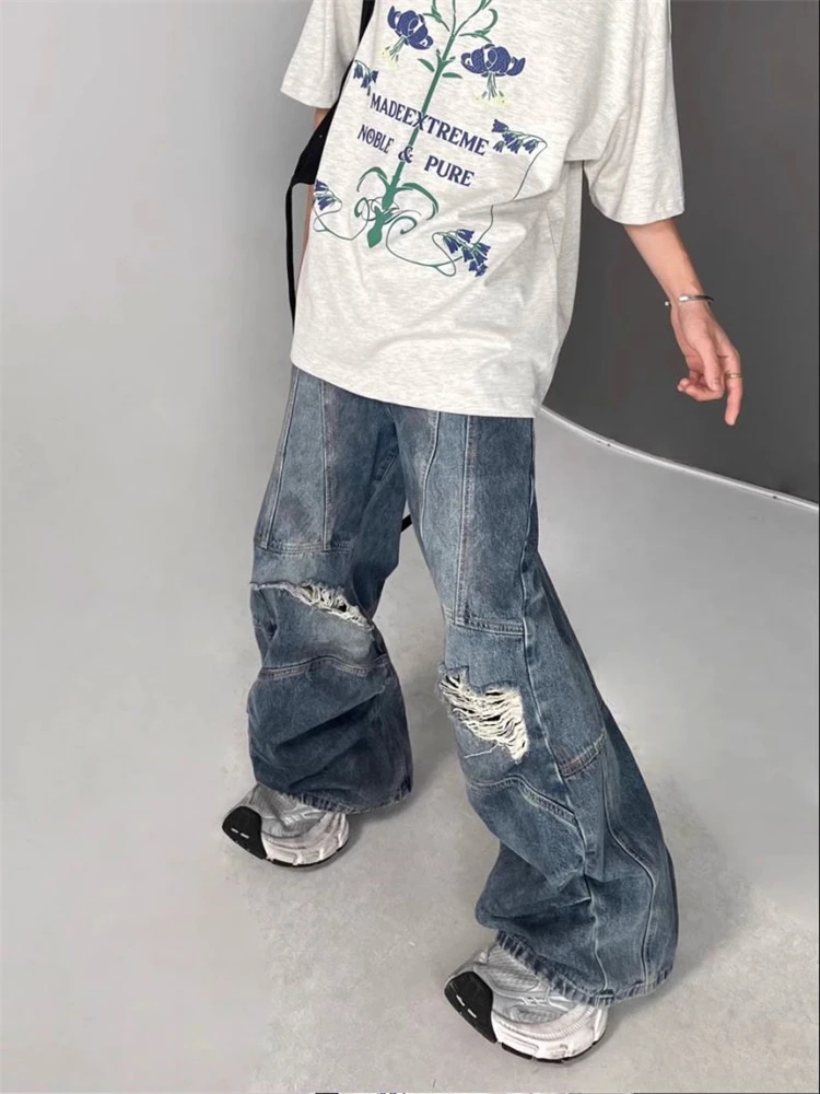 Women's Hole Distressed High Waisted Unisex Jeans Summer Personalized Trousers Girl Casual Bottoms Female Summer Street Pants
Women's Hole Distressed High Waisted Unisex Jeans Summer Personalized Trousers Girl Casual Bottoms Female Summer Street Pants