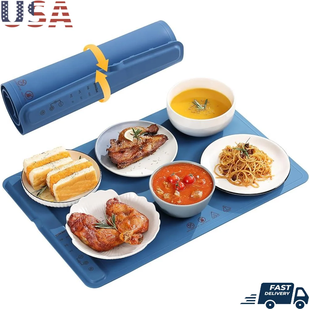 Электрический поднос для подогрева еды, коврик с регулируемой температурой, таймер, эффективный нагрев, водонепроницаемый, сертифицированный UL, для вечеринок, буфетов
Электрический поднос для подогрева еды, коврик с регулируемой температурой, таймер, эффективный нагрев, водонепроницаемый, сертифицированный UL, для вечеринок, буфетов