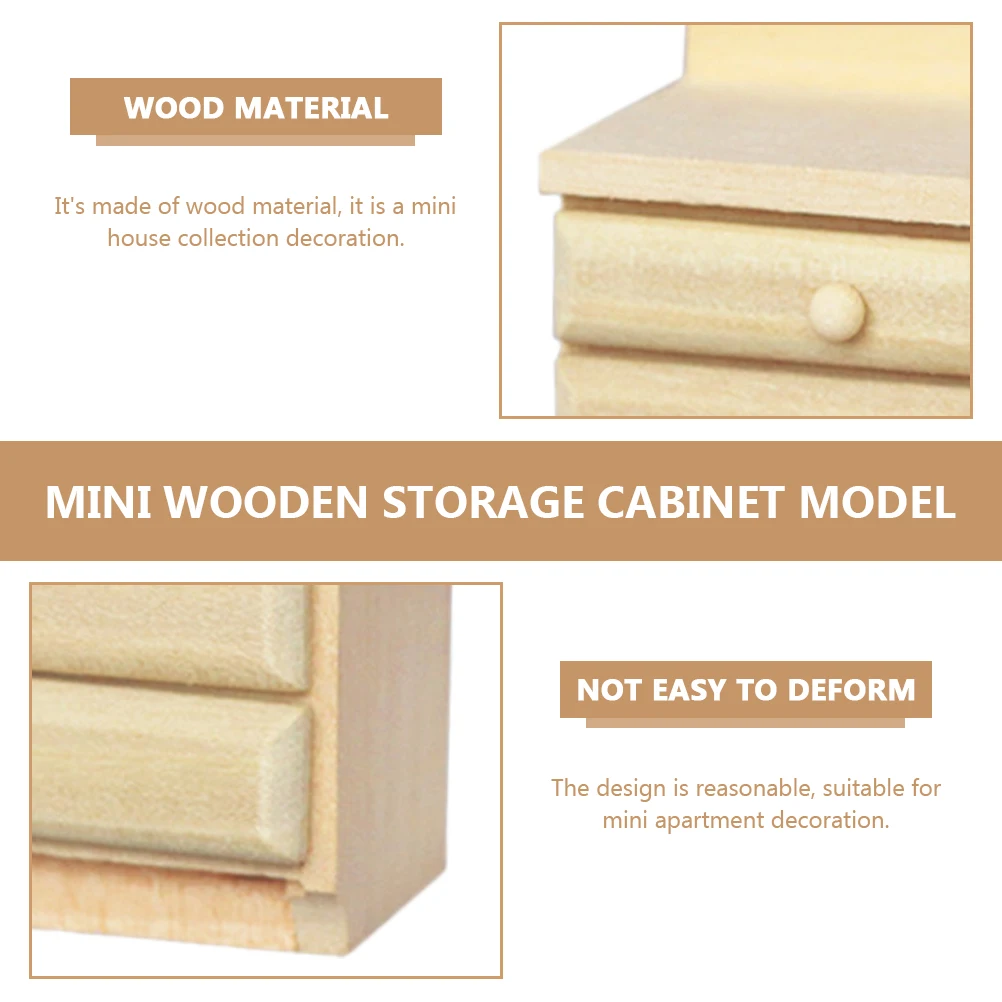 Mini Wooden Storage Cabinet Lifelike Design Smooth Finish Delicate Workmanship Mini House Bedroom Display Miniature Furniture
Mini Wooden Storage Cabinet Lifelike Design Smooth Finish Delicate Workmanship Mini House Bedroom Display Miniature Furniture