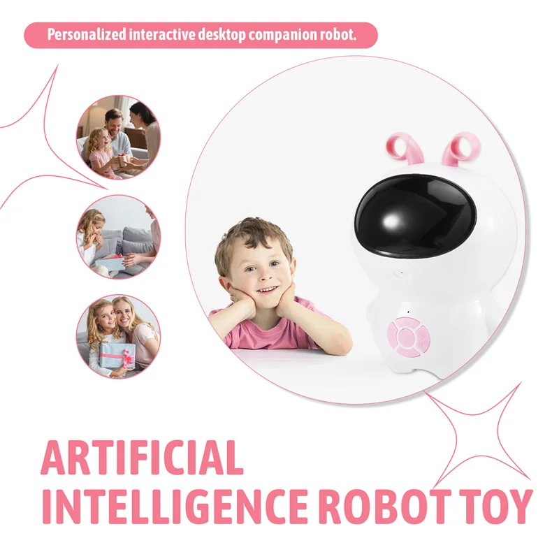 Intelligent Dialogue WIFI Translation Enabled AI Robot LED Light Source Sound Effects For Children White Pink
Intelligent Dialogue WIFI Translation Enabled AI Robot LED Light Source Sound Effects For Children White Pink