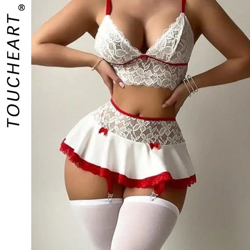 Toucheart сексуальный сетчатый интересный комплект нижнего белья для женщин, сетчатые лоскутные кружевные подвязки с бантом и открытым пупком, комплект нижнего белья
Toucheart сексуальный сетчатый интересный комплект нижнего белья для женщин, сетчатые лоскутные кружевные подвязки с бантом и открытым пупком, комплект нижнего белья