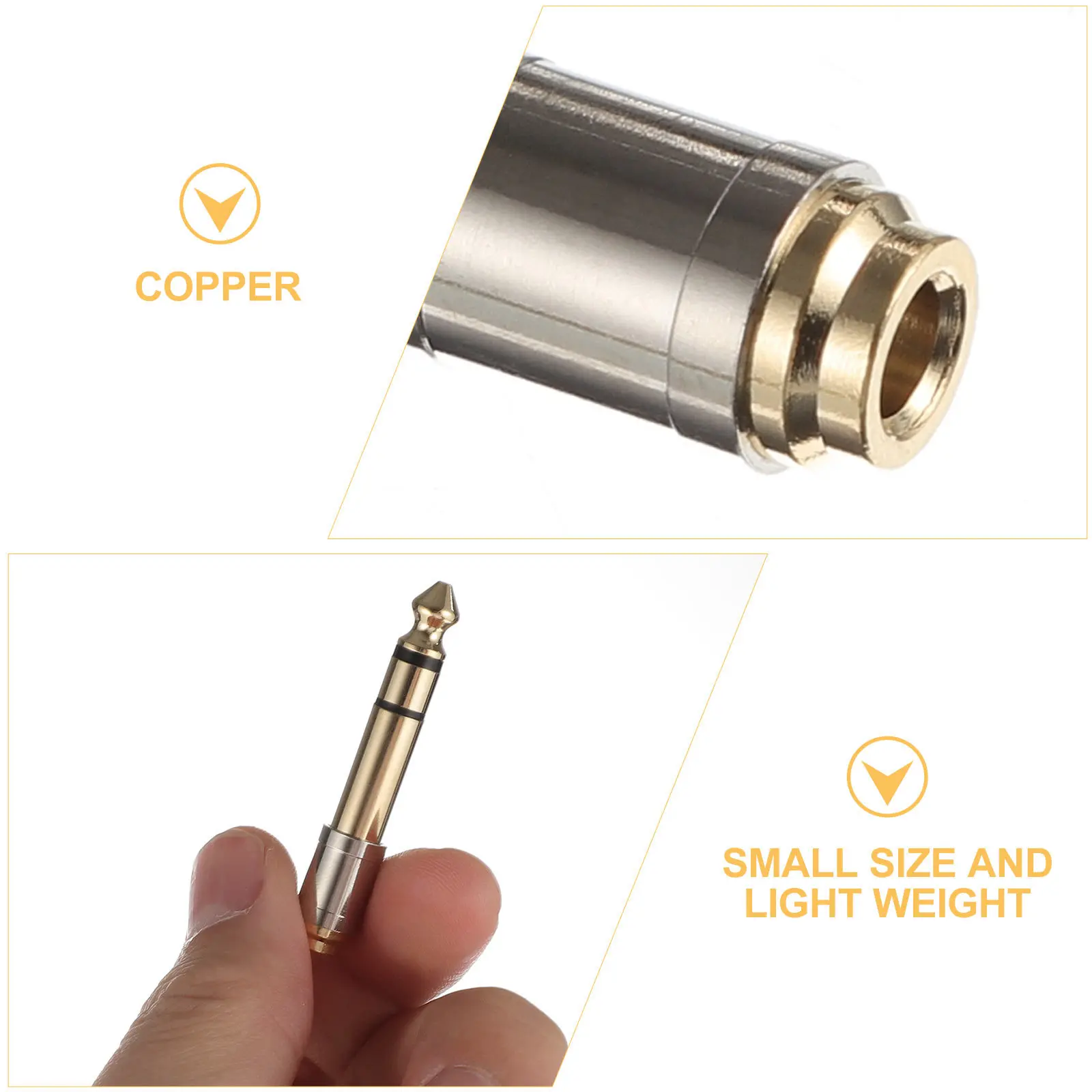2Pcs Gold Plated Copper Headphone Adapter 6.35mm to 3.5mm Audio Jack Converter Amplifier Mixer Extension Headphone Jack Adapter
2Pcs Gold Plated Copper Headphone Adapter 6.35mm to 3.5mm Audio Jack Converter Amplifier Mixer Extension Headphone Jack Adapter