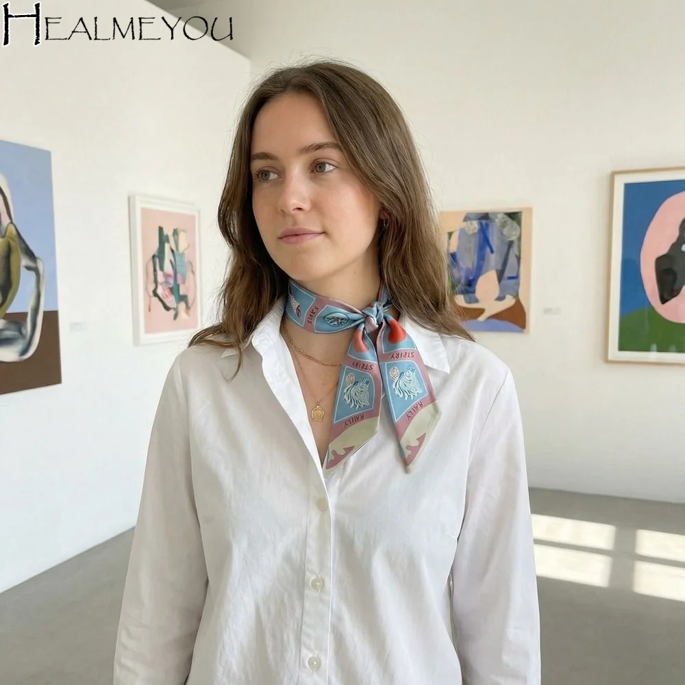 Simple Bow Ties Long Silk Scarf Printed Ice Cream Plaid Scarf Hair Band Floral Long Ribbon Scarves Scarf Accessories
Simple Bow Ties Long Silk Scarf Printed Ice Cream Plaid Scarf Hair Band Floral Long Ribbon Scarves Scarf Accessories