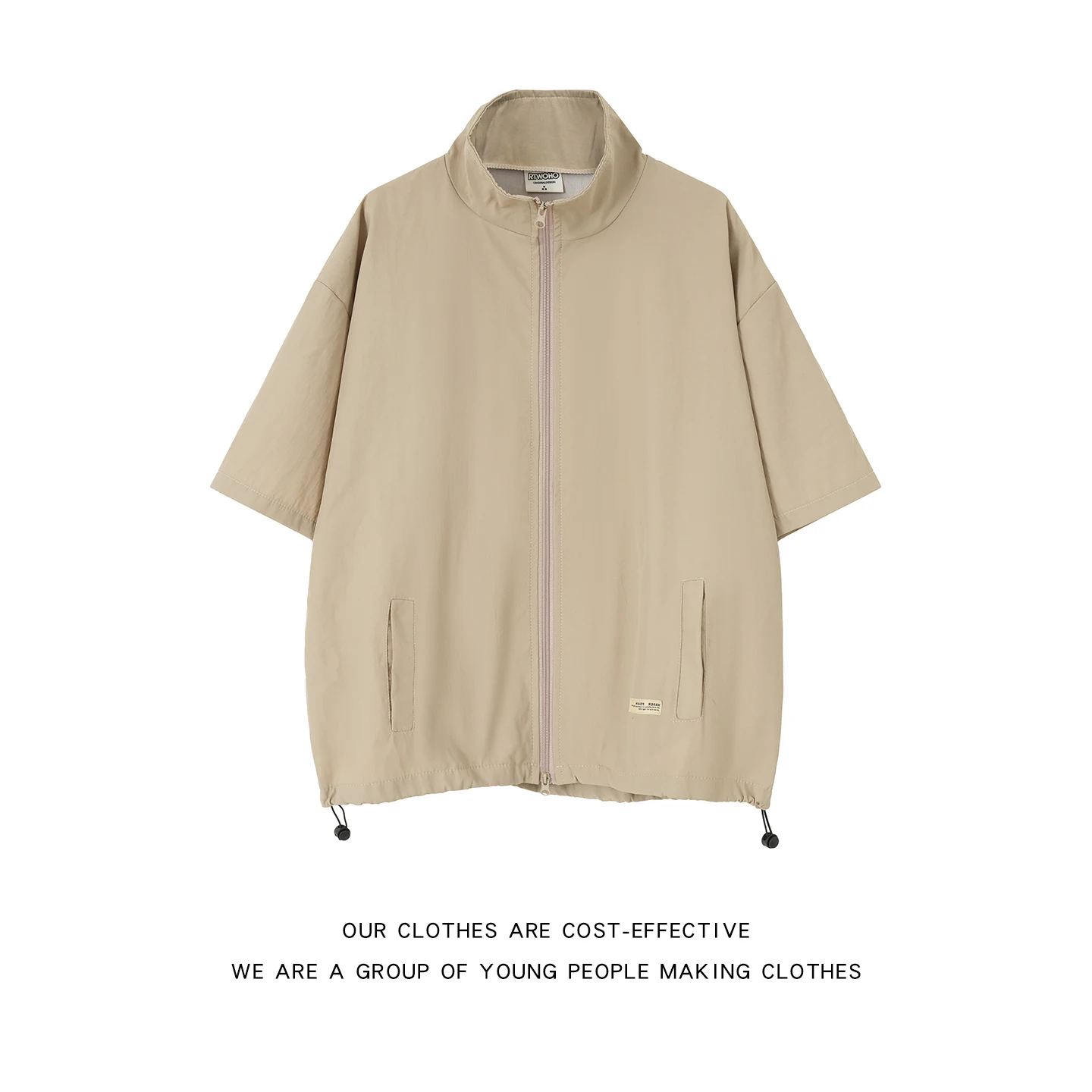 Japanese Style Stand Collar Short Sleeve Shirt Men's Outdoor Simple Zip Casual Versatile Half Sleeve Drawstring Shirt Jacket
Japanese Style Stand Collar Short Sleeve Shirt Men's Outdoor Simple Zip Casual Versatile Half Sleeve Drawstring Shirt Jacket