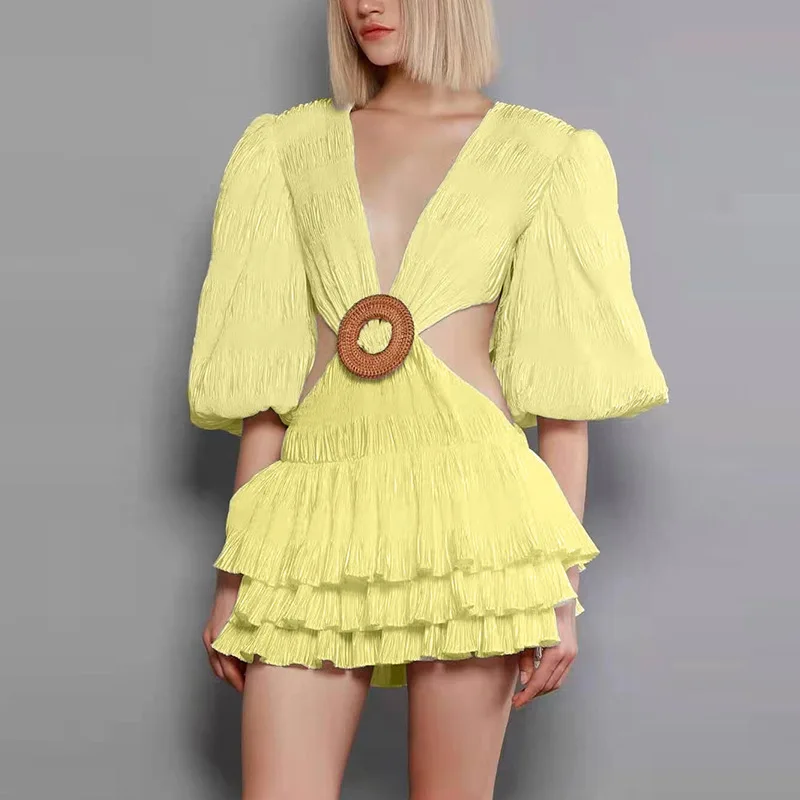 2025 Waist Exposed A Spring New Style Subtle Sexy Solid Color SkirtVPuff Sleeve Dress for Women E001
2025 Waist Exposed A Spring New Style Subtle Sexy Solid Color SkirtVPuff Sleeve Dress for Women E001