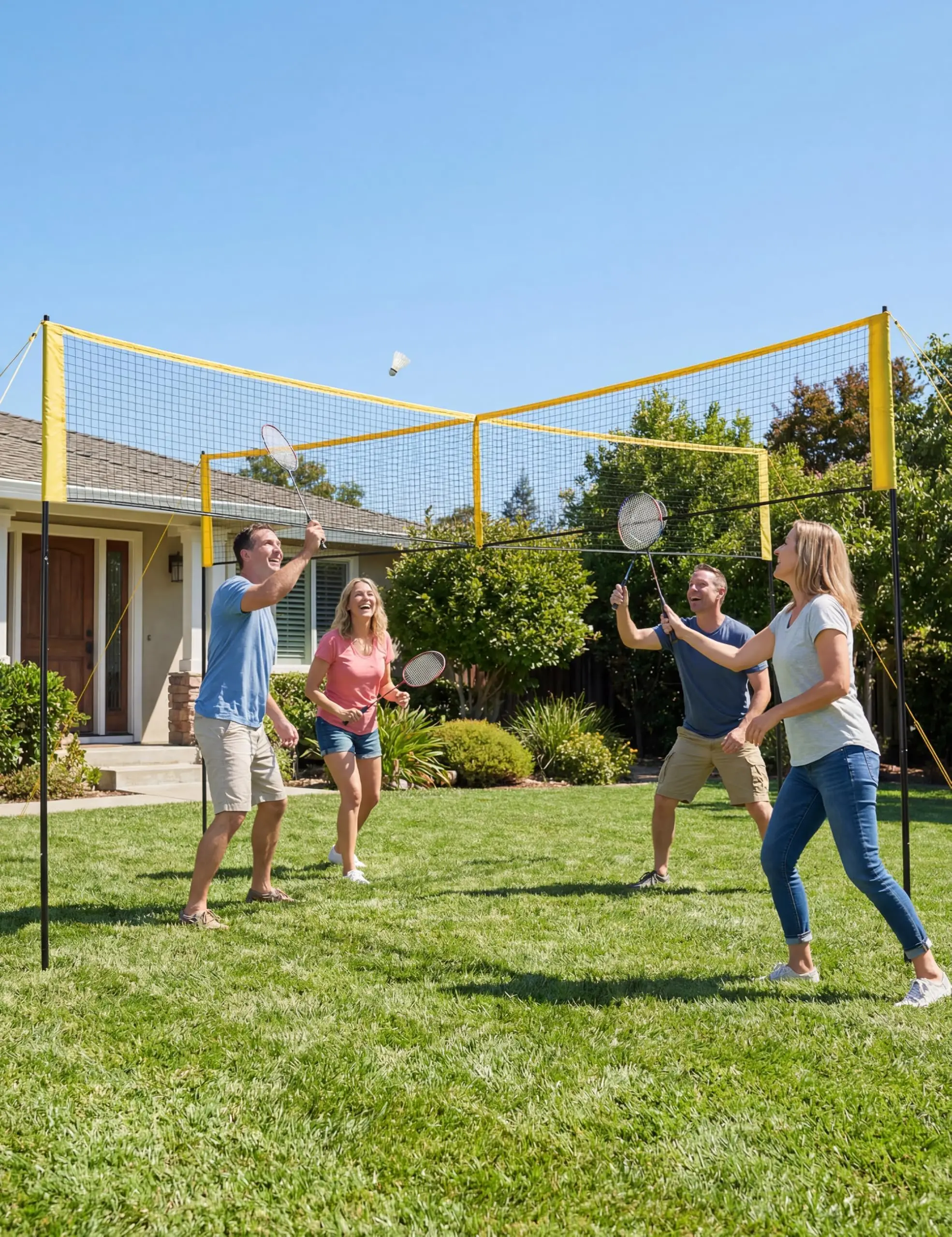 4 Square Volleyball Set With 3 Adjustable PE Net Ball Pump Hammer And Bag For Beach Backyard Lawn
4 Square Volleyball Set With 3 Adjustable PE Net Ball Pump Hammer And Bag For Beach Backyard Lawn