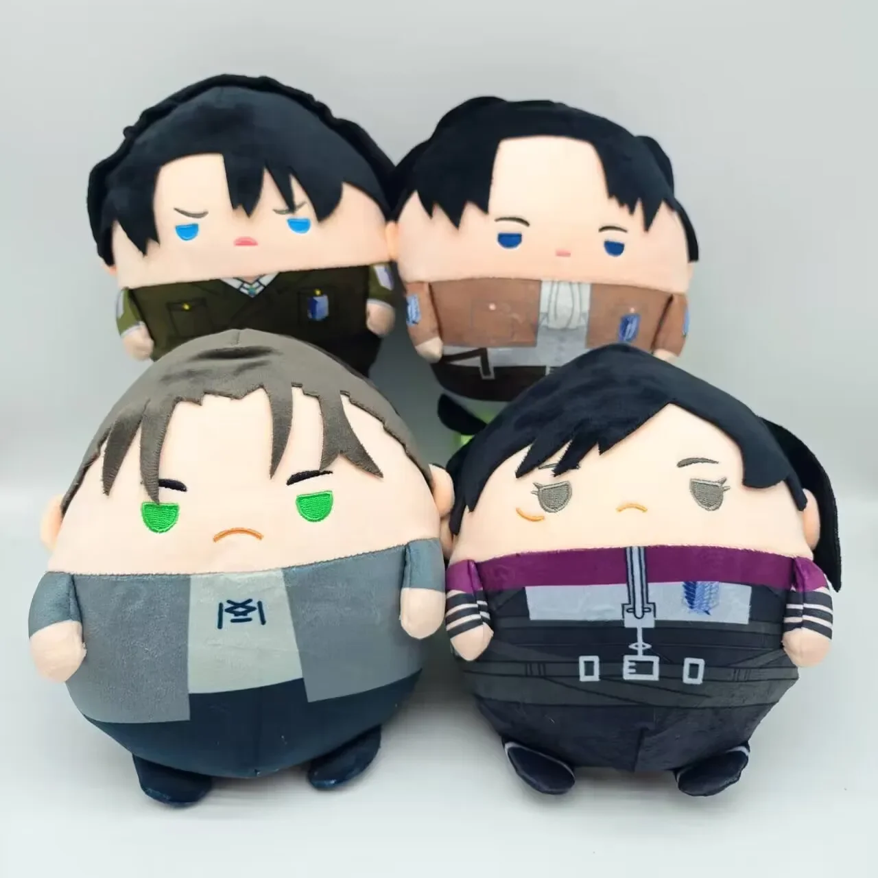 23 Cm Round Ball Doll Anime Attack on Titan Plush Doll EREN MIKASA Levi Ackerman Stuffed Toys for Kids Xmas Gift Send Friend
23 Cm Round Ball Doll Anime Attack on Titan Plush Doll EREN MIKASA Levi Ackerman Stuffed Toys for Kids Xmas Gift Send Friend