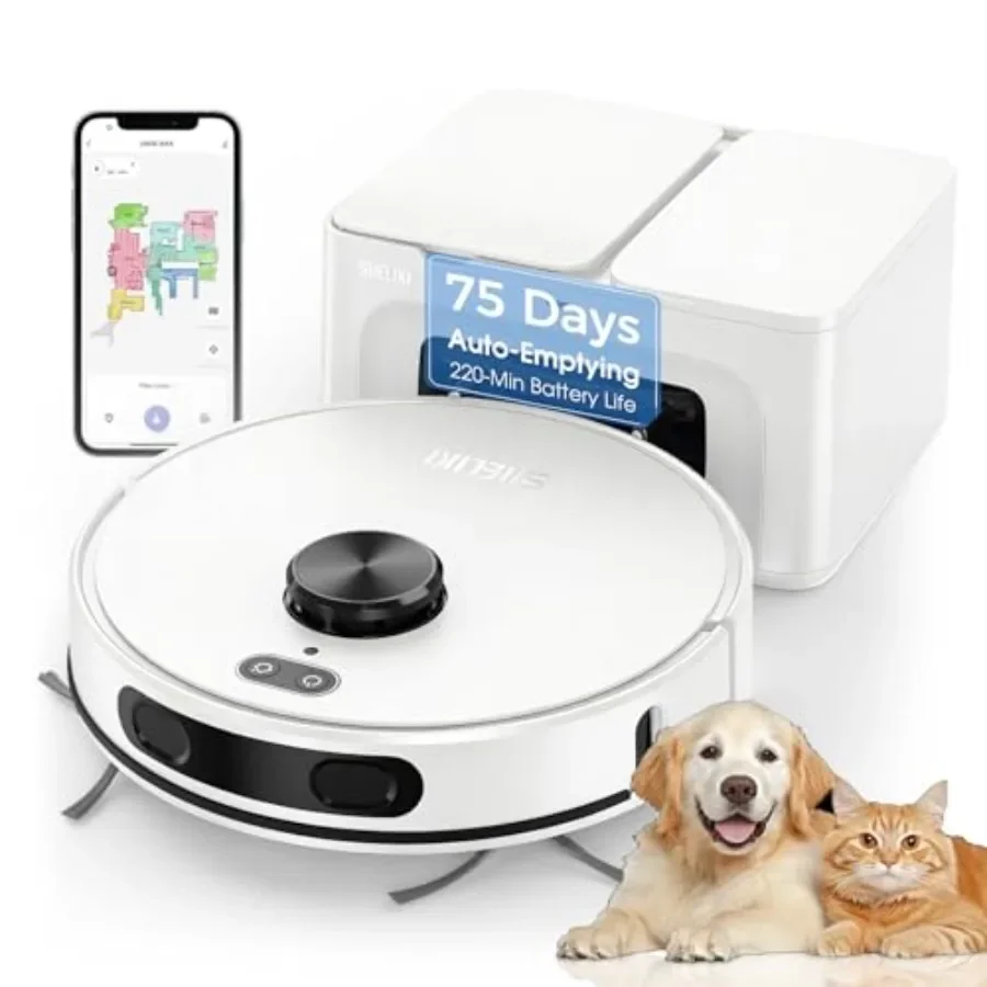 Robot Vacuum and Mop Combo for home use, ABS plastic body, black color, 75-day self-emptying with LiDAR mapping, strong suction
Robot Vacuum and Mop Combo for home use, ABS plastic body, black color, 75-day self-emptying with LiDAR mapping, strong suction