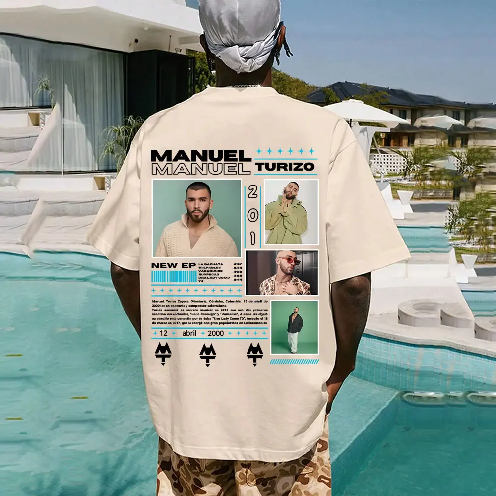 Rapper Manuel Turizo 201 Tour 2025 T-shirt Men Women Hip Hop Fashion Pop Music T-shirts Men's Casual Cotton Crewneck Tee Shirt
Rapper Manuel Turizo 201 Tour 2025 T-shirt Men Women Hip Hop Fashion Pop Music T-shirts Men's Casual Cotton Crewneck Tee Shirt