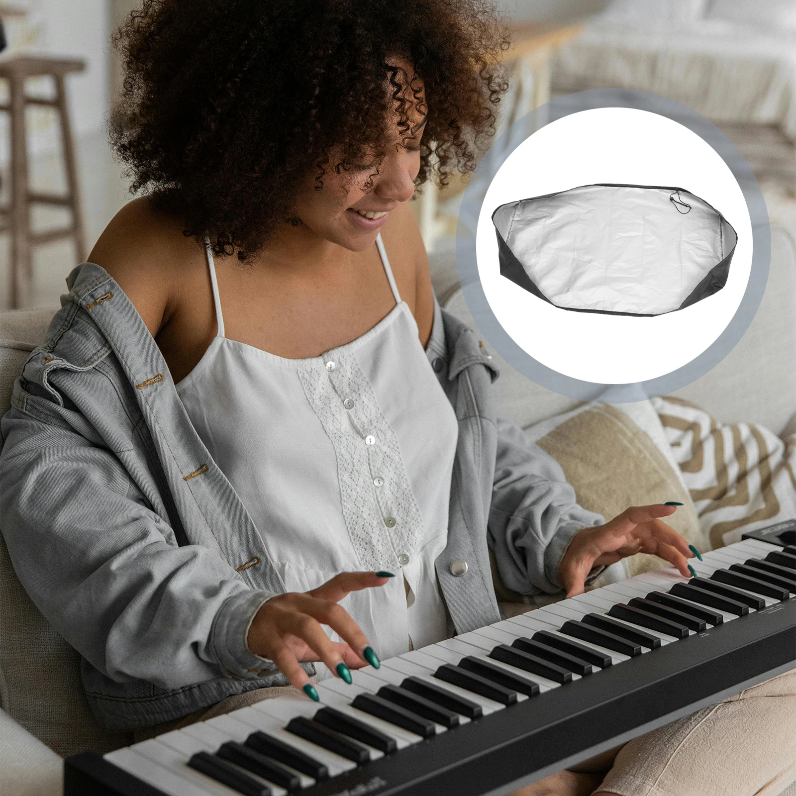 61 Key Black Children's Piano Keyboard Cover Protective Electronic Keyboards Dust Cover Adjustable Cord Universal Fit
61 Key Black Children's Piano Keyboard Cover Protective Electronic Keyboards Dust Cover Adjustable Cord Universal Fit
