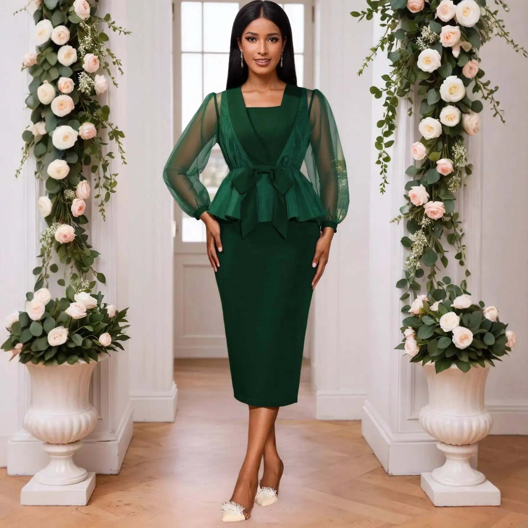 Mesh See-through Butterfly Hem Waist Top Slim Fit Bodycon Skirt Party Two-piece Set
Mesh See-through Butterfly Hem Waist Top Slim Fit Bodycon Skirt Party Two-piece Set