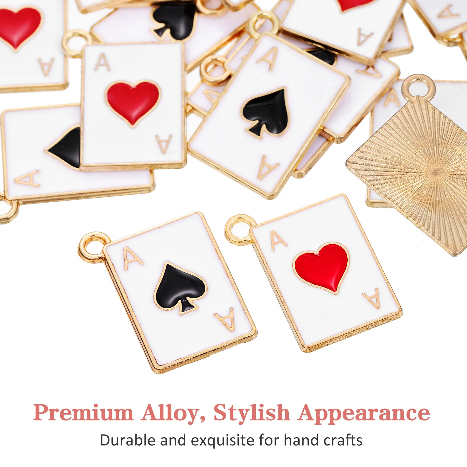 20Pcs Poker Shape Pendant Charms Alloy Jewelry Accessories DIY Craft Making Earring Bracelet Necklace Decorations Ornaments
20Pcs Poker Shape Pendant Charms Alloy Jewelry Accessories DIY Craft Making Earring Bracelet Necklace Decorations Ornaments