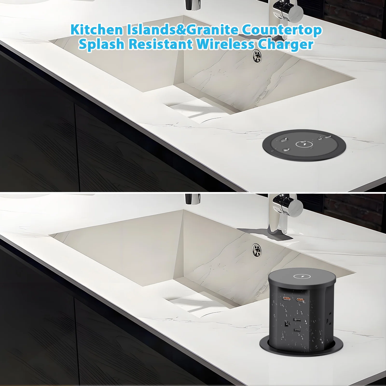 US Smart Pop up Outlet for Countertop, 4 AC Outlets, Hydraulic Lifting Tower, Wireless Charging, Power Strip Receptacle
US Smart Pop up Outlet for Countertop, 4 AC Outlets, Hydraulic Lifting Tower, Wireless Charging, Power Strip Receptacle