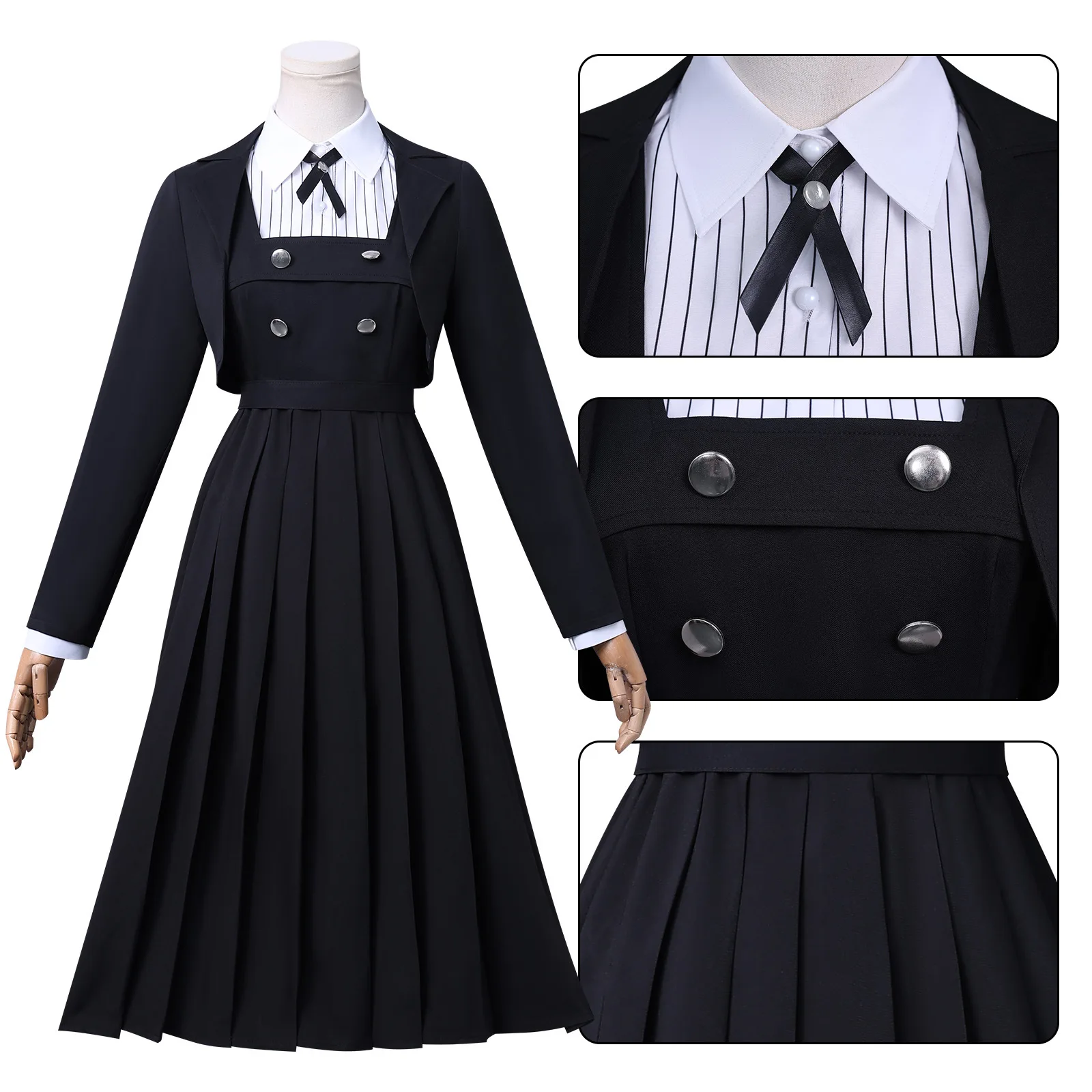 Anime Rock Is A Lady's Modesty Shiraya Tamaki Cosplay Costume Japanese JK Black School Uniform Skirt Woman Cute Campus Suit
Anime Rock Is A Lady's Modesty Shiraya Tamaki Cosplay Costume Japanese JK Black School Uniform Skirt Woman Cute Campus Suit
