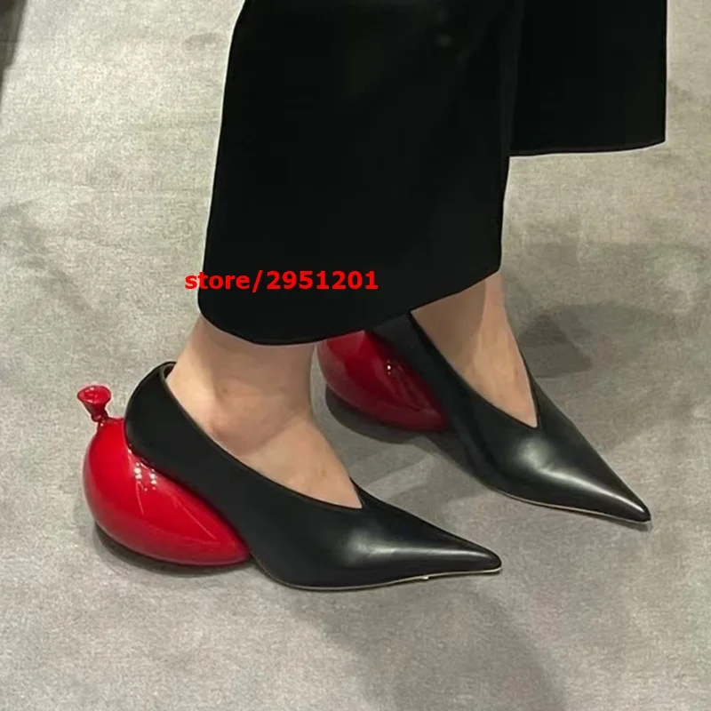 Red Balloon Heel Pumps Women Sexy Dress Heels Black Pointed Toe High Heels New Style Runway Spring Shoes 2023
Red Balloon Heel Pumps Women Sexy Dress Heels Black Pointed Toe High Heels New Style Runway Spring Shoes 2023