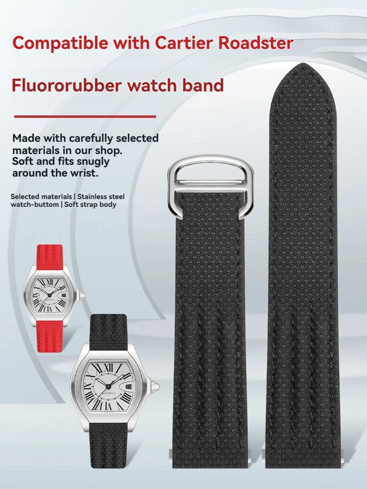 19mm 20mm Quick Release FKM Watch Band For Cartier Roadster W6206018 Soft Fluoroelastomer Strap Replacement for Men Women
19mm 20mm Quick Release FKM Watch Band For Cartier Roadster W6206018 Soft Fluoroelastomer Strap Replacement for Men Women