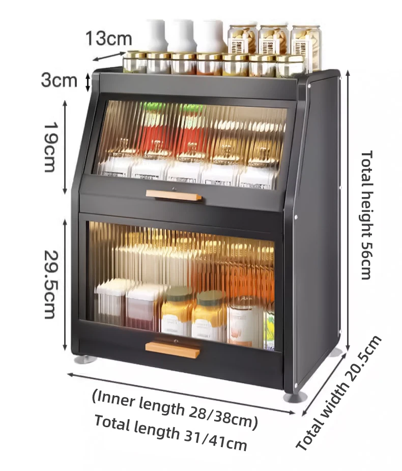 Kitchen Magnetic 2-layer Seasoning Storage Box with Door Multifunction Anti-rust Holder Shelf Spices Utensils Container Set Rack
Kitchen Magnetic 2-layer Seasoning Storage Box with Door Multifunction Anti-rust Holder Shelf Spices Utensils Container Set Rack