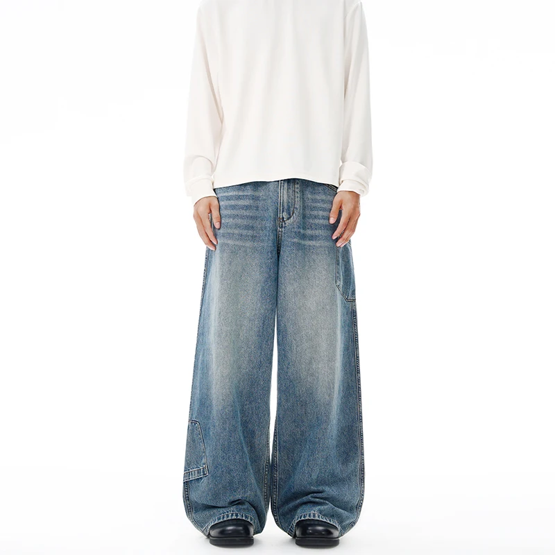 Новые мужские джинсы из денима, однотонные, с эффектом потертости, с обратными карманами, повседневные, прямого кроя, свободные, осенние
Новые мужские джинсы из денима, однотонные, с эффектом потертости, с обратными карманами, повседневные, прямого кроя, свободные, осенние