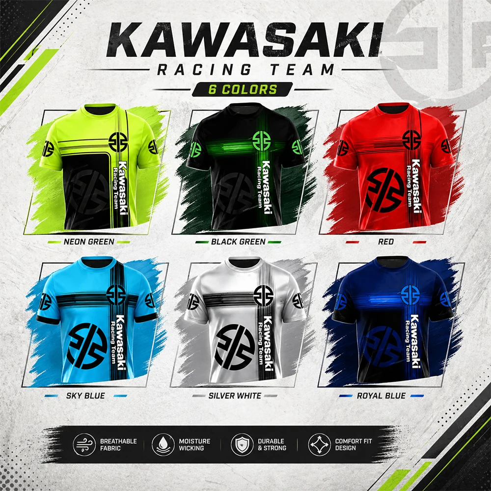 Новая летняя футболка 2026 года Kawasaki Racing Team с коротким рукавом для мужчин и женщин, оверсайз, дышащая, быстросохнущая, для спорта и отдыха
Новая летняя футболка 2026 года Kawasaki Racing Team с коротким рукавом для мужчин и женщин, оверсайз, дышащая, быстросохнущая, для спорта и отдыха