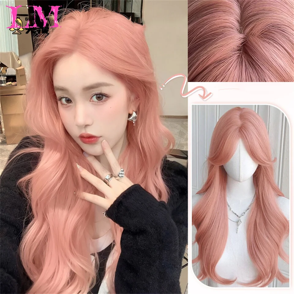 LM Long Wavy Pink Wigs for Women Daily Party Costume Synthetic Hair Wig with Bangs Halloween Costume Carnival Lolita Wig
LM Long Wavy Pink Wigs for Women Daily Party Costume Synthetic Hair Wig with Bangs Halloween Costume Carnival Lolita Wig