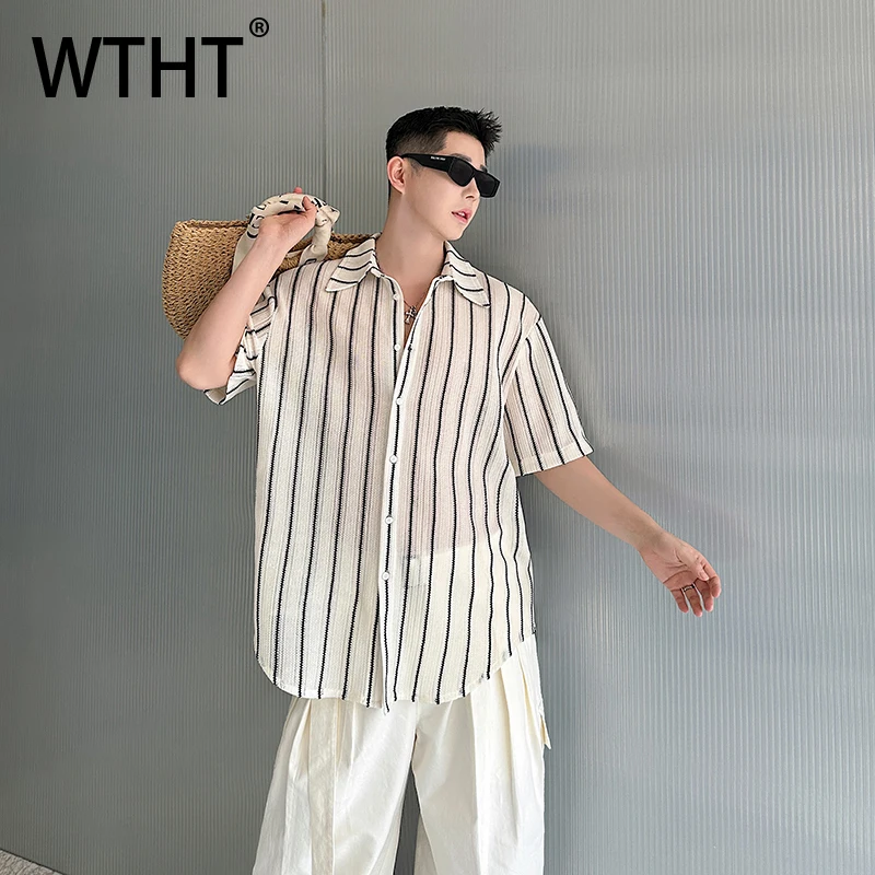 WTHT модные мужские полосатые контрастные цветные повседневные рубашки с вырезами, модные летние свободные топы с короткими рукавами и лацканами 202, мужские 2A0470
WTHT модные мужские полосатые контрастные цветные повседневные рубашки с вырезами, модные летние свободные топы с короткими рукавами и лацканами 202, мужские 2A0470