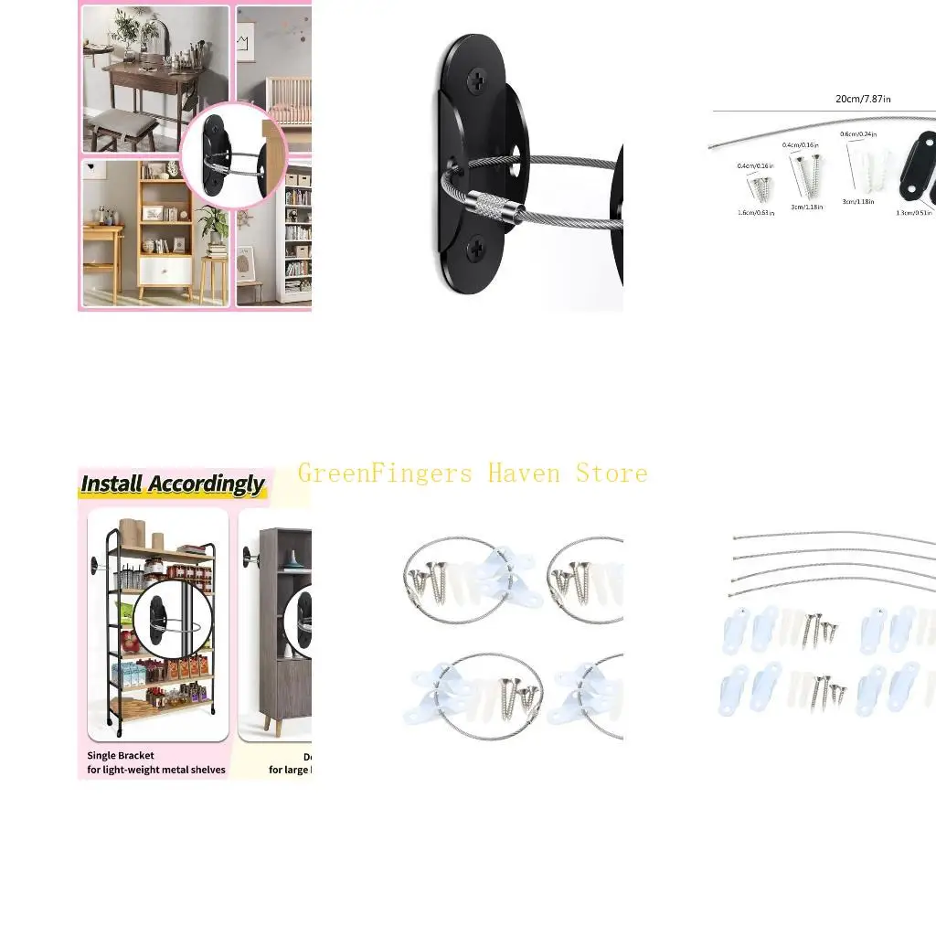 F68D Upgraded Cabinet Anti-Tip Restraints Heavy-Duty Furniture Securing System 4 set
F68D Upgraded Cabinet Anti-Tip Restraints Heavy-Duty Furniture Securing System 4 set