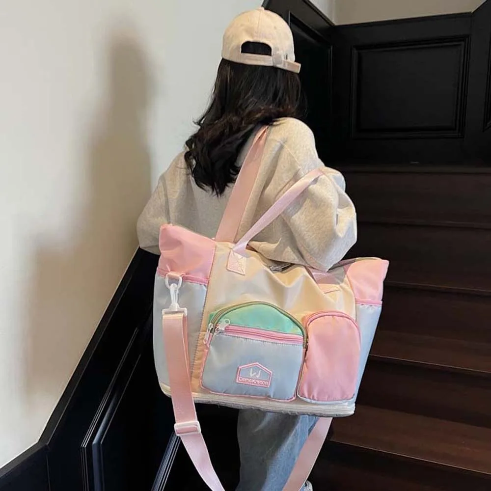 Расширяемая дорожная сумка из ткани Оксфорд, сумка для йоги, складная сумка для фитнеса большой вместимости, многослойная контрастного цвета
Расширяемая дорожная сумка из ткани Оксфорд, сумка для йоги, складная сумка для фитнеса большой вместимости, многослойная контрастного цвета