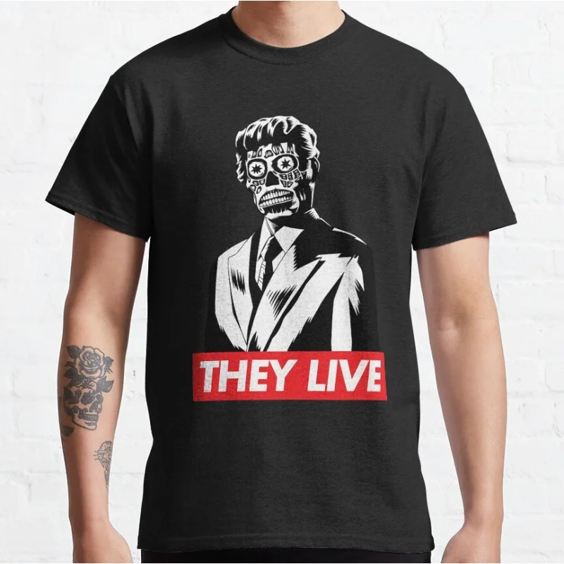 Retro Sic-Fi They Live 1988 Gift T Shirt John Carpenter Vintage Horror movie Alien film Graphic clothes All size Tee S-6XL
Retro Sic-Fi They Live 1988 Gift T Shirt John Carpenter Vintage Horror movie Alien film Graphic clothes All size Tee S-6XL