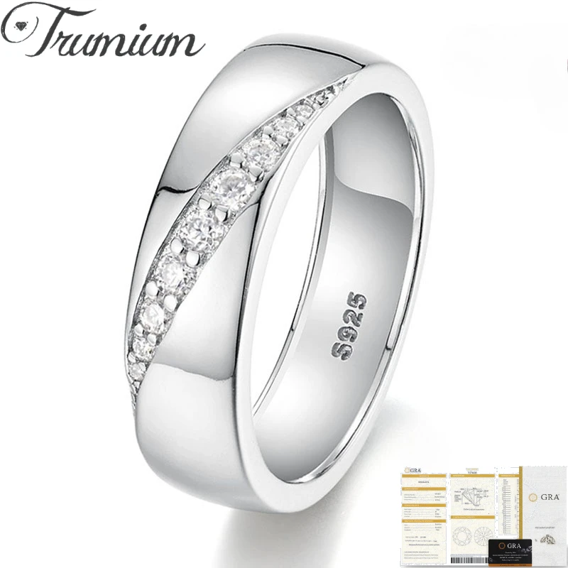 Trumium 925 Sterling Silver Moissanite Ring for Men Engagement Wedding Band Luxury Anniversary Jewelry Gift Customized Engraving
Trumium 925 Sterling Silver Moissanite Ring for Men Engagement Wedding Band Luxury Anniversary Jewelry Gift Customized Engraving