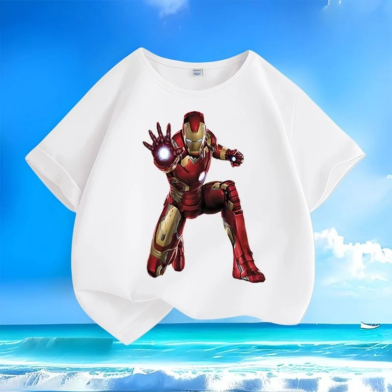 Kids' Iron Man Summer Short Sleeve T-Shirt, Cotton Crewneck Loose Fit Casual Top for Boys and Girls Toddler Fashion Wear
Kids' Iron Man Summer Short Sleeve T-Shirt, Cotton Crewneck Loose Fit Casual Top for Boys and Girls Toddler Fashion Wear