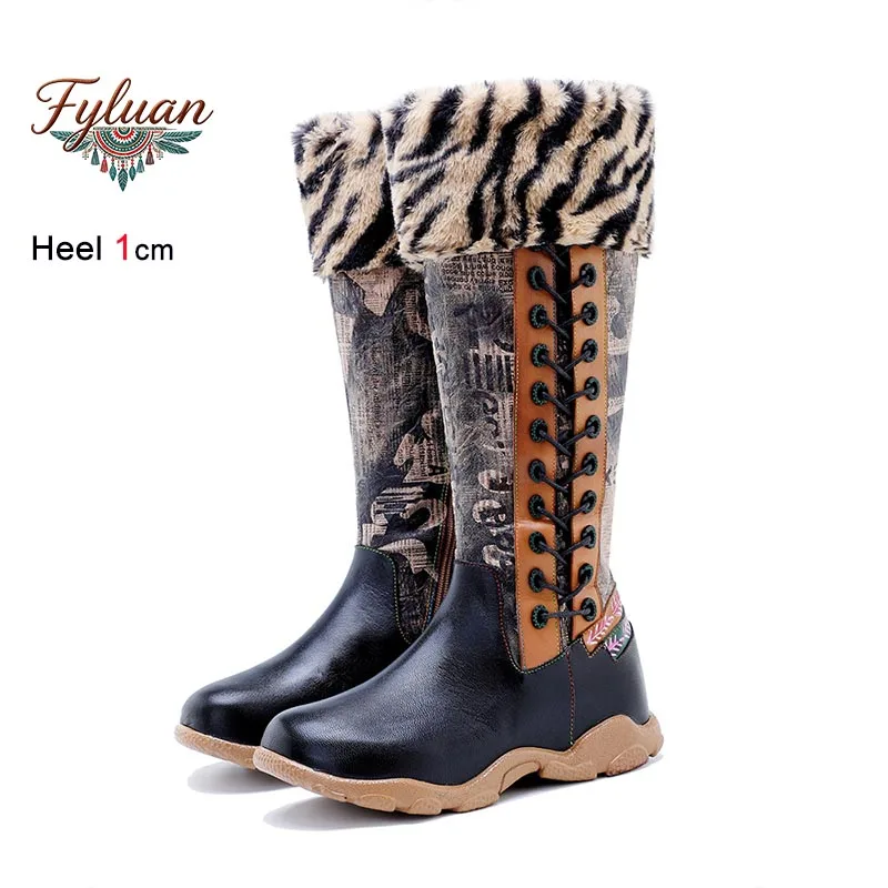 Autumn Winter New Women's Knee Length Boots Fashion Print Splicing Add Plush Warm Comfortable Flat Sole Shoes Casual Long Boots
Autumn Winter New Women's Knee Length Boots Fashion Print Splicing Add Plush Warm Comfortable Flat Sole Shoes Casual Long Boots