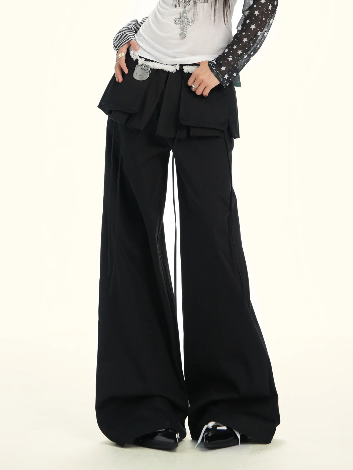 ZHISILAO новые лоскутные Y2k шикарные широкие брюки женские повседневные черные свободные мешковатые брюки полной длины осень-зима 2025
ZHISILAO новые лоскутные Y2k шикарные широкие брюки женские повседневные черные свободные мешковатые брюки полной длины осень-зима 2025