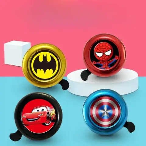 Marvel SpiderMan Bicycle Bell Cute Children MTB Bike Safe Warning Alarm Cycling Handlebar Bell Bicycle Horn Cycling Accessories