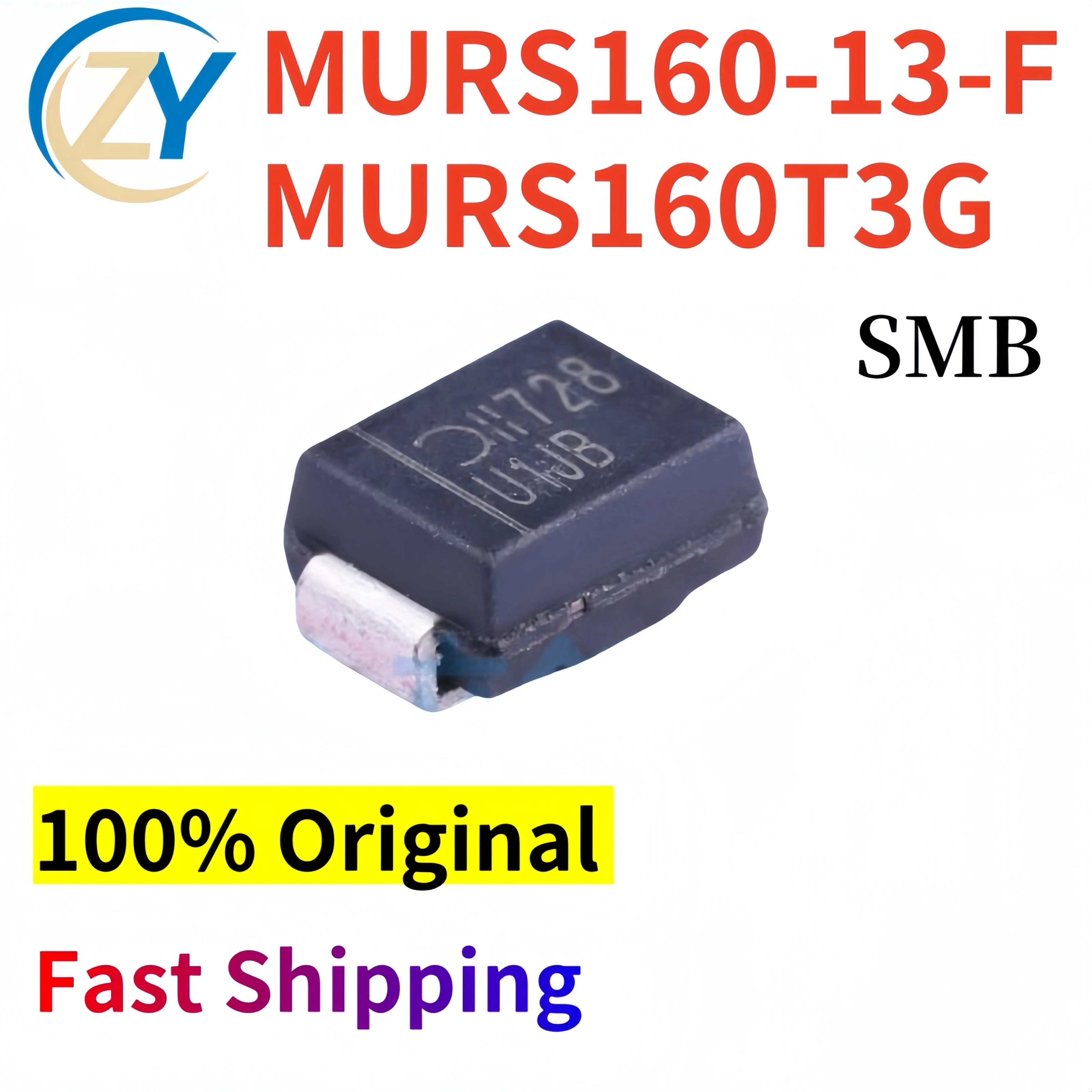 (10pcs) MURS160-13-F Rectifiers MURS160T3G MURS160 SMB 100% Original & In Stock 
(10pcs) MURS160-13-F Rectifiers MURS160T3G MURS160 SMB 100% Original & In Stock