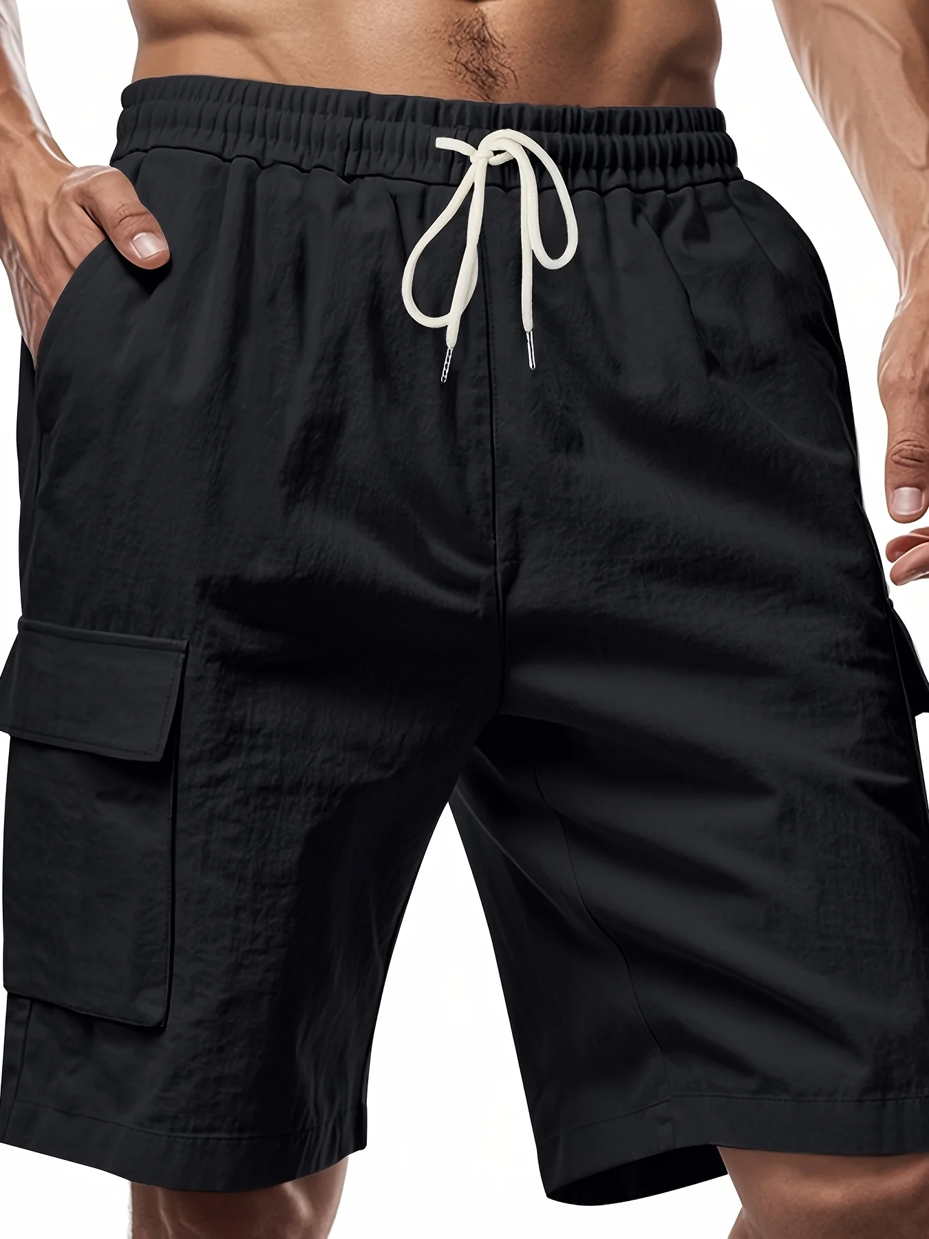 Multi Pocket Workwear Shorts For Men Sporty And Casual Loose Solid Color Linen Drawstring Five Quarter Pants
Multi Pocket Workwear Shorts For Men Sporty And Casual Loose Solid Color Linen Drawstring Five Quarter Pants
