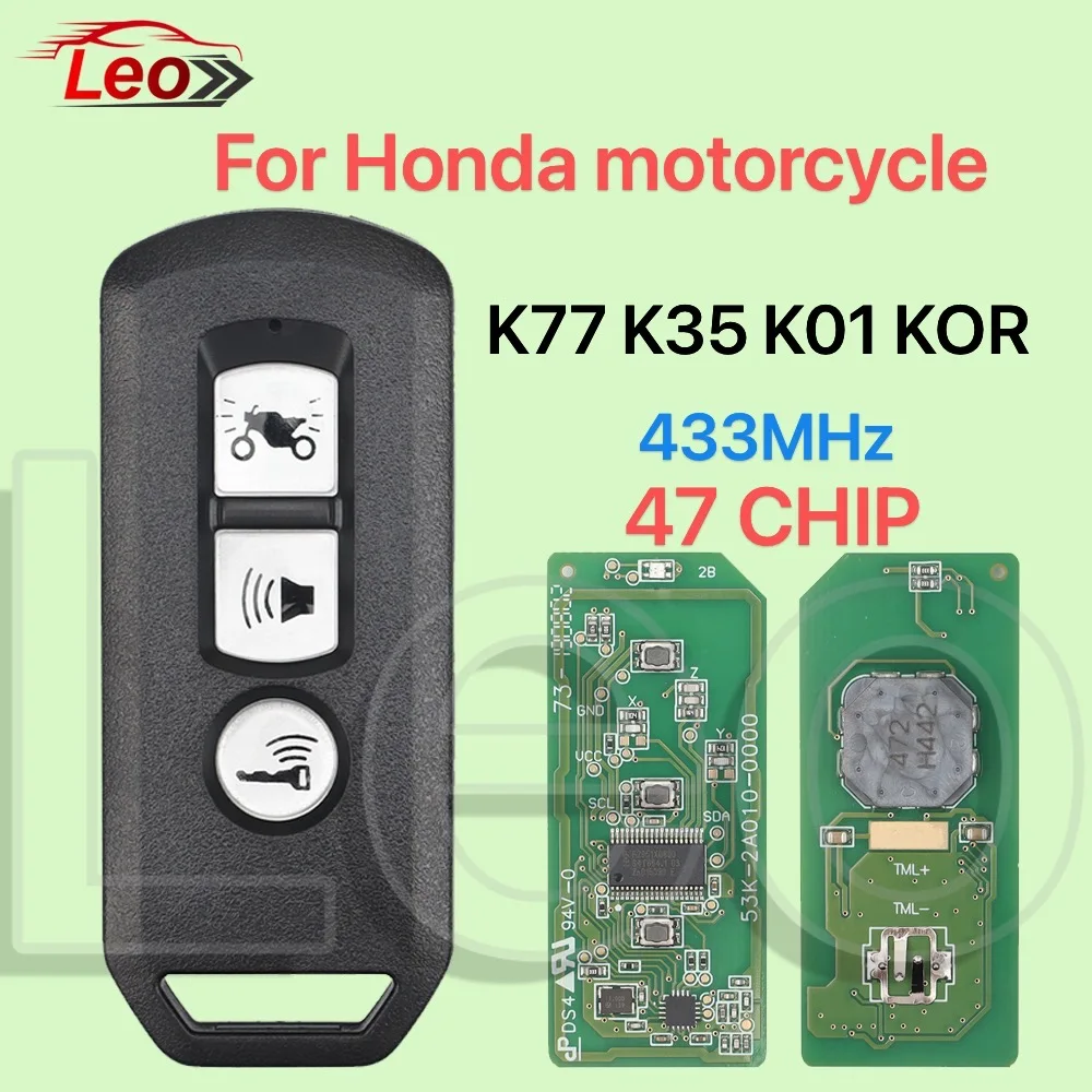Ключ дистанционного управления мотоцикла Leo 433 МГц ID: 47 ЧИП для мотоцикла Honda K01 K35 KOR K77 ADV SH 150 Forza 300 PCX150 Card
Ключ дистанционного управления мотоцикла Leo 433 МГц ID: 47 ЧИП для мотоцикла Honda K01 K35 KOR K77 ADV SH 150 Forza 300 PCX150 Card